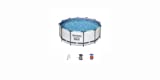 Piscina Desmontable Tubular Bestway Steel Pro MAX 305x100 cm con Depuradora Cartucho 1.249 L/H con Escalera