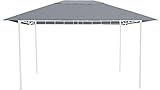 GRASEKAMP Qualität seit 1972 Techo de Repuesto 3 x 4 m, Gris para cenador de jardín Antiguo pabellón de Fiesta