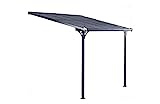 GARDIUN KIS13011 - Pérgola de Pared Elliot - 11 m² 435x254x220/260 cm Aluminio y Policarbonato