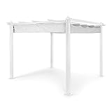 blumfeldt Pantheon Pergola Awnings PГ©rgola de JardГ­n Resistente al Agua, Carpa Plegable 2,95x2,95 m. Techo PoliГ©ster RetrГЎctil, Cenador Marco Aluminio y ProtecciГіn UV, Pergolas de Jardin, Blanco