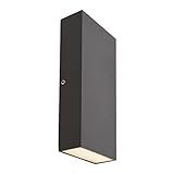 Aplique LED lámpara pared 8 W pared doble luz vertical jardín 3000 K IP54