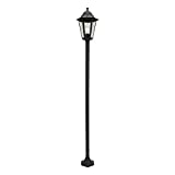 Smartwares 1000914 Farol clásico con conector E27, adecuado para bombillas de hasta 60 W, aluminio/cristal, Negro, 1.70 m