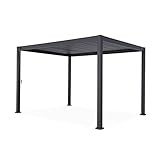 Alice's Garden - Pérgola Bioclimática Gris Antracita – Triomphe – 300x400cm, Aluminio, con láminas orientables