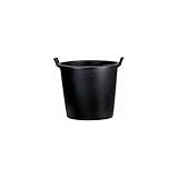 Florateck - Maceta redonda de plástico (50L), con asas