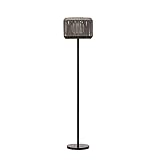Pauleen Sunshine Elegance Floor luminaire Outdoor 48179 Luminaria de pie balcón o jardín, Negro, Gris, iluminación Exterior, plástico, ratán, Metal, Solar, 3000 K, 0.3 W