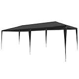 Festnjght Carpa Plegable 3 x 6 m, Cenador de Jardin Terraza, Pergola Carpa para Celebraciones y Fiestas, Carpa Jardin PE Gris Antracita