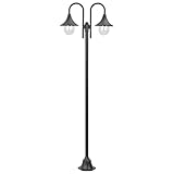 vidaXL Farolas de Jardín con 2 Luces Aluminio Bronce 220 cm Iluminación Patio