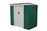 GARDIUN KIS12909 - Caseta Metálica Buckingham 2.43 m² Exterior 121 x 201 x 176 cm Acero Galvanizado Verde