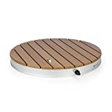 blumfeldt Sumatra Breeze - Ducha de jardÃ­n Ducha Exterior Piso de Ducha Ducha Exterior Ducha de Sauna, Altura Ajustable hasta 4 m, Material: Aluminio/WPC, Base Antideslizante, Ã 70 cm, marrÃ³n