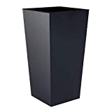Prosperplast Macetero Urbi 50 cm Alto plástico Fower Pot con Interior Liner, 7 Colores, Sparkling Black, 50 cm