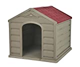 KG KITGARDEN - Caseta de jardín para perro mediano/pequeño, 61x68x59 cm, Beige/Terracota, Kennel Small