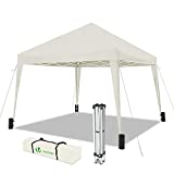 VOUNOT Gazebo Plegable Cenador 3x3 m Pabellon de Jardin Pop Up, Blanco