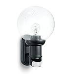 Steinel L 560 S - Farol con sensor con tulipa de cristal, color negro