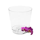 Garden4You - Maceta transparente para orquídeas, 13 cm o 17 cm de diámetro, con sistema de aireación interior, blanco, 13,5