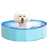 Decdeal Piscina Plegable para Perros Baño Portátil para Mascotas Pequeños Antideslizante Bañera para Limpiar Bañarse Natar para Gatos Cachorros al Aire Libre