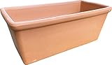 Maceta Barro Terracota Natural Alargada - Jardinera Barro Rectangular (nº 40- 41 x 20 x 17 cm)