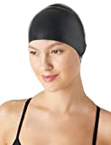 Amazon Basics - Gorro de nataciГіn, no se arruga, de silicona, unisex, color negro, 1 unidad