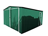 GARDIUN KIS12963 - Garaje Metálico Norfolk 16 m² Exterior 420x380x232 cm Verde