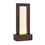 Blumfeldt Skyriver - Fuente de jardín, Para interior y exterior, Circuito cerrado de agua, Cable 10 m largo, Contenedor agua 12 L, Circulación 800 L/h, Iluminación ambiental, Metal galvanizado, Bronce