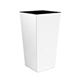 Prosperplast - Maceta urbi Square 32.5x32.5x61h cm Blanco e3