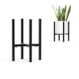 Luxspire Soporte Metálico para Plantas, Ajustable Estante para Macetas Balcones de Jardín Interiores y Exteriores Estantería Extensible de Estilo Medieval (Maceta y Planta No Incluidas) - Negro