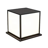 FREEDL 30CM Lámpara de Columna Farol Exterior Negro LED Moderno E27 Lámpara de Jardín con 3 Colores Ajustable 12 W Aluminio Faros de Columna Impermeable Farolas Jardín Paredes Patio Iluminación