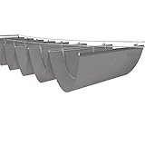 AWSAD Toldo de Pérgola Retráctil, Toldo de Sombra Ondulado Colgante Deslizante con Kit de Montaje,for Piscinas Terrazas Parques Zonas de Parking Garajes (Color : Grey, Size : 1x5m)