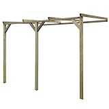Xingshuoonline Pergola Madera Pérgola de Madera para Pared, 2 x 3 x 2,2 m Pergola