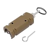 Syrisora Alarma de Viaje Perimetral, Alarma de Alambre de Viaje Perimetral Segura para Campamento de Aleación de Aluminio para Uso en Exteriores, Verde Oliva
