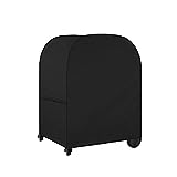 Dokon Funda para Barbacoa Exterior con Correas de Ajuste, Impermeable, a Prueba de Viento, Anti-UV 600D Oxford Cubierta Funda Protectora Barbacoa BBQ Grll, Jardín (105x50x103cm) - Negro