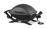 Weber Q 2400 Dark Gray - Barbacoa eléctrica (2200 W), color gris oscuro