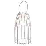 LUUK LIFESTYLE Farolillo LED de diseño para exteriores, iluminación interior, lámpara de camping, diseño ecológico, brillo ajustable, batería recargable por USB, luz ambiental, blanco mate