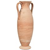 Biscottini Anfora macetas Terracota Grandes del Sahara 80x34x26 cm | Macetas Exterior Grandes | Macetas Barro Grandes | Maceta Grande