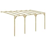 vidaXL Pérgola cobertizo de madera 5x3x2,1 m