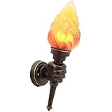 Mopoq Lámpara De Pared Con Forma De Antorcha Creativa, Lámpara Colgante De Pared De Arte Retro, Lámpara De Jardín For Jardín Al Aire Libre Lámpara De Pared Con Antorcha Creativa Iluminación De Jardín,