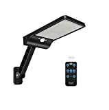 Luces LED de energía solar para exteriores,56LEDs 2200mAh Sensor de movimiento Farola,Iluminación de seguridad impermeable con control remoto para patio trasero,garaje,entrada de auto,patio