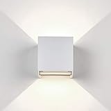 Topmo-plus apliques pared balcón Bañadores de pared diseño / 6W LED OSRAM COB/Iluminación pared garajes interior/Externo infantil sala comedor hotel amarillo corredor/jardín Blanco natural 10CM