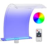 vidaXL Fuente de Piscina con Set de Conector y Luces RGB Decoración Iluminación Adorno Estanque Jardín Exterior Aire Libre Acrílico 50 cm