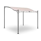 Uniprodo Pérgola De Metal Pabellón para Jardín Uni_Gazebo_ 3X2.5B (Acero Revestido, Altura: 2,5 m, Cubierta: 2,6 x 3 m, Color de la Lona: Crema)