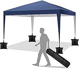 YUEBO Carpa 3x3 m Carpas de Camping Impermeables Gazebo Plegable Protección UV Cenador Jardin Pergolas Desmontables Carpas para Exteriores,Playa,Terraza