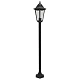 Smartwares 10.009.16 Farol clásico, aluminio/cristal, Negro, 1.25 m