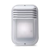 FAMATEL – Aplique Ecoled | IP44 | E-27 | 18W | Difusor termoplástico | Vertical blanco
