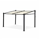 Alice's Garden - Pergola de Pared, Aluminio, Ecru, 3x4m, Murum