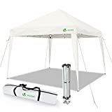 VOUNOT Gazebo Plegable Cenador 3x3 m Pabellon de Jardin Pop Up, Blanco
