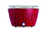 LotusGrill G-RO-34 - Barbacoa de carbón sin humo 35 x 26 x 23.4 , color rojo