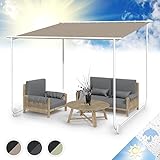 blumfeldt Gazebo Nantes Pergola con Techo 3x3 m y Ruedas, Pergolas de Jardin de Aluminio para Celebrar Eventos, Bañera Hidromasaje, Barbacoa y Patio, Carpa Impermeable para Bar, Protección UV 50+