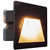 Foco LED para señalar el camino, IP65, 3 W, empotrable, caja de 503, escaleras, jardín, caminos, peldaños (3000 K, negro)