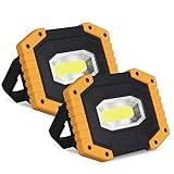 T-SUN Foco LED Recargable 2 Packs Foco LED 30W 2000LM USB Recargable 3 Modos Foco LED Bateria Luz Camping Para la Reparación de Automóviles, Camping, Emergencia.