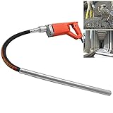 Hanchen Vibrador de Hormigón Industrial 850W Hormigonera Portátil Mezclador de Concreto Eléctrico Diámetro de 25mm con Manguera de 1/1.5m para Construcción de Pérgolas/Barandas (Manguera de 1.5m)