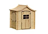 Casa de Madera para niños Exterior SIN Suelo - Casita de Campo para niños L112xL146xA152 cm/ 1,1m2 Casa de Juguete de Exteriores - Casa Jardin niños Madera TIMBELA M550-1